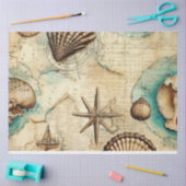 Een Shabby Chic Nautical Series Design 3 Tissuepapier (Craft)