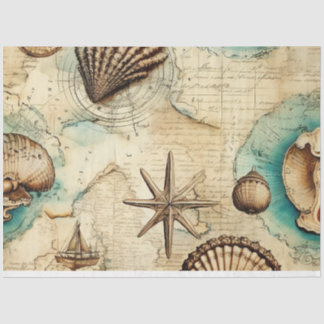 Een Shabby Chic Nautical Series Design 3 Tissuepapier