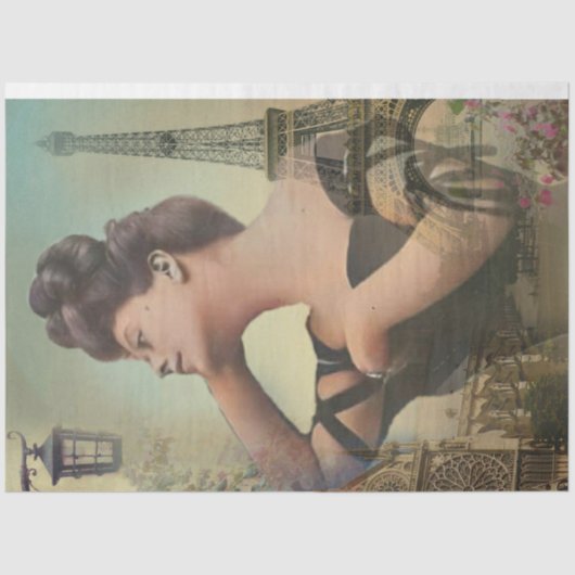 Een Shabby Chic Parisian Woman Series Design 6 Tis Tissuepapier (Voorkant)