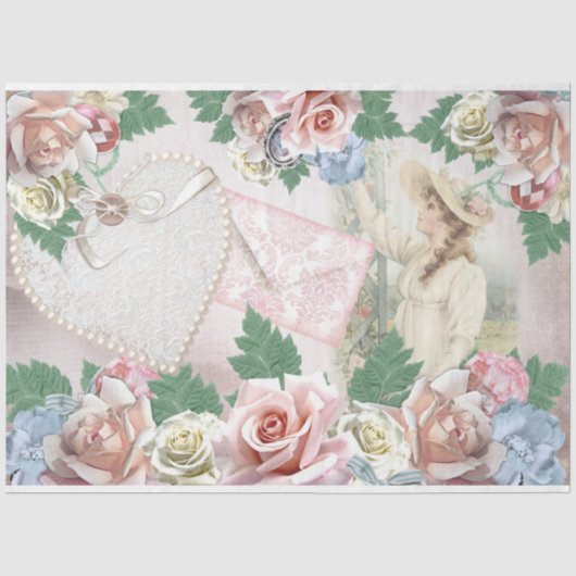 Een Shabby Chic Serie Design 22 Tissuepapier (Voorkant)