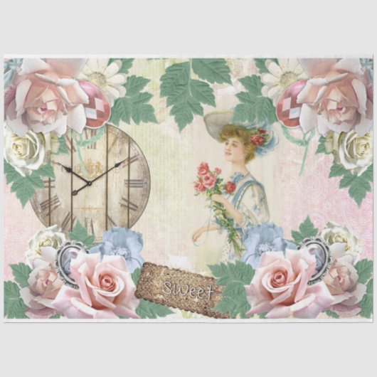 Een Shabby Chic Serie Design 23 Tissuepapier (Voorkant)