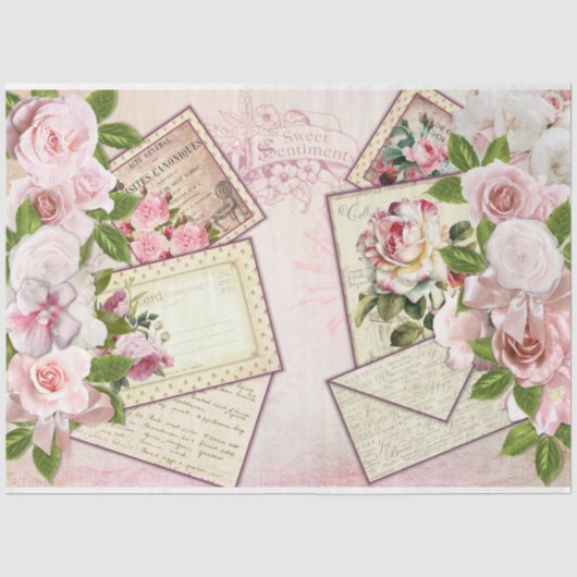 Een Shabby Chic Serie Design 8 Tissuepapier (Voorkant)