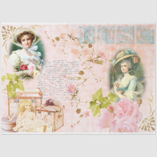 Een Shabby Chic-serie ontwerp 19 Tissuepapier (Voorkant)