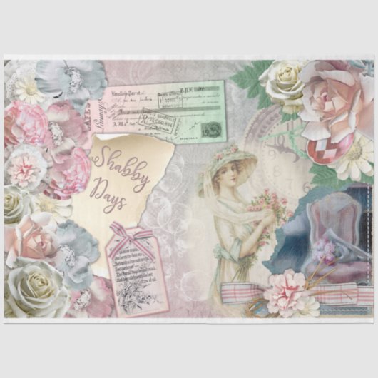 Een Shabby Chic-serie ontwerp 20 Tissuepapier (Voorkant)