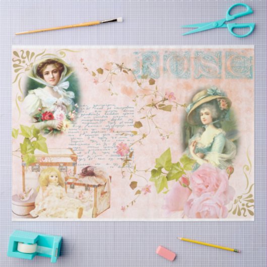 Een Shabby Chic Series Design 19 Tissuepapier (Craft)