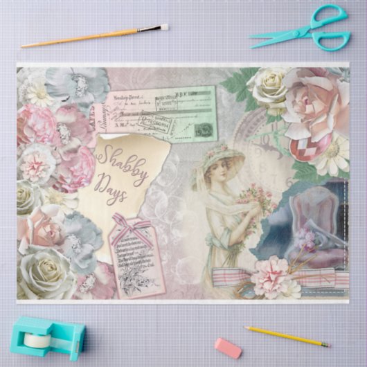 Een Shabby Chic Series Design 20 Tissuepapier (Craft)