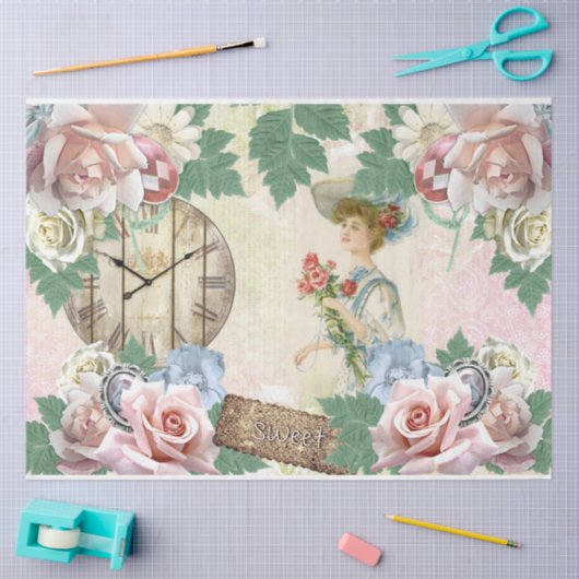 Een Shabby Chic Series Design 23 Tissuepapier (Craft)