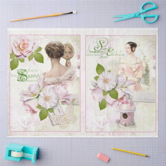 Een Shabby Chic Series Design 41 Tissuepapier (Craft)