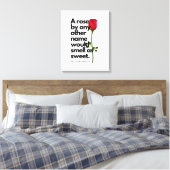 Een SHAKESPEARE GEDICHT EN EEN ROOS Canvas Print (Insitu (Slaapkamer))