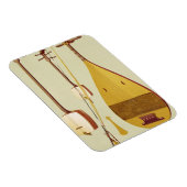 Een shamisen, een kokyu en een biwa, Japans, uit ' Magneet (Rechterzijde)