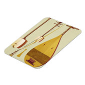 Een shamisen, een kokyu en een biwa, Japans, uit ' Magneet (Linkerzijde)