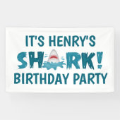 Een SHARK Kind Birthday Party Banner (Horizontaal)