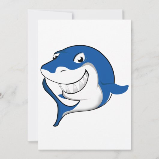 Een Shark Party Boy Birthday Kaart (Achterkant)