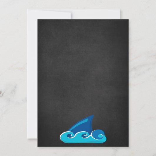 Een Sharktastic verjaardagsuitnodiging Kaart (Achterkant)