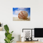 Een Shell die in het Zand wordt gepropt Poster (Thuiskantoor)