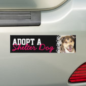 Een Shelter Dog aannemen Bumpersticker (Op auto)