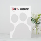 Een Shelter Pet aannemen Briefpapier (Staand voorkant)