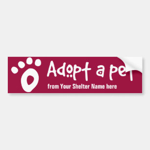 Een Shelter Pet aannemen Bumpersticker