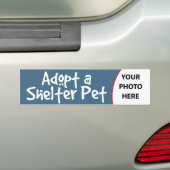Een Shelter Pet aannemen Bumpersticker (Op auto)