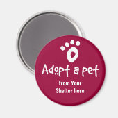 Een Shelter Pet aannemen Magneet (Voorkant / Achterkant)