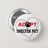 Een Shelter Pet aannemen Ronde Button 5,7 Cm (Voorkant /achterkant)