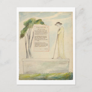 Een Shepherd die de Epitaph leest, van Elegy Briefkaart