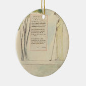 Een Shepherd die de Epitaph leest, van Elegy Keramisch Ornament (Rechts)