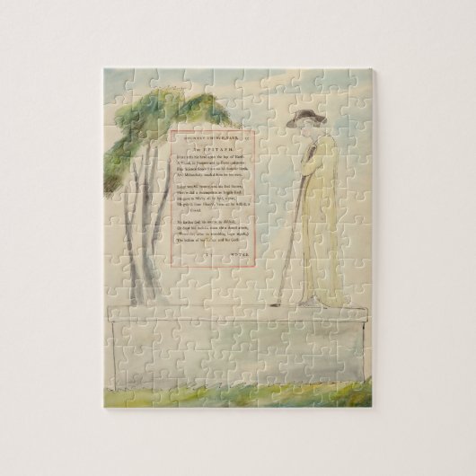 Een Shepherd die de Epitaph leest, van Elegy Legpuzzel (Verticaal)