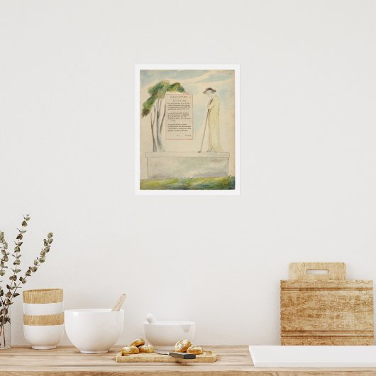 Een Shepherd die de Epitaph leest, van Elegy Poster (Keuken)