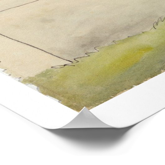 Een Shepherd die de Epitaph leest, van Elegy Poster (Hoek)