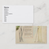 Een Shepherd die de Epitaph leest, van Elegy Visitekaartje (Voorkant / Achterkant)