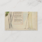 Een Shepherd die de Epitaph leest, van Elegy Visitekaartje (Achterkant)