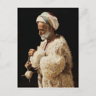 Een Shepherd uit de holy land spinwol Briefkaart