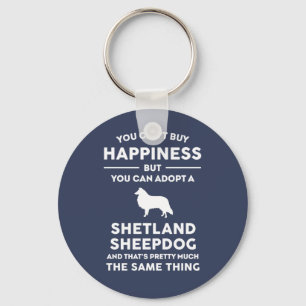 Een Shetland Sheepdog Geluk aannemen Sleutelhanger