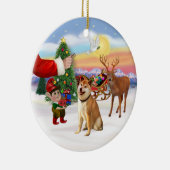 Een Shiba Inu Keramisch Ornament (Rechts)
