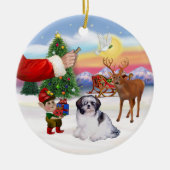 Een Shih Tzu (A) Keramisch Ornament (Voorkant)