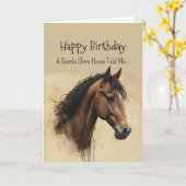 Een Shire Horse persoonlijkheid Verjaardag Kaart (Gele Bloem)