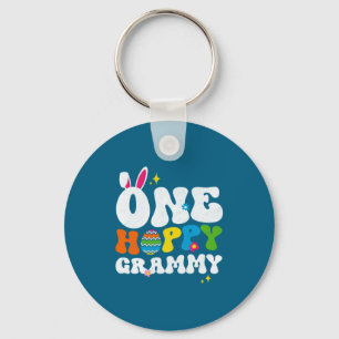 Een shirt Hoppy Grammy Bunny Pasen Sleutelhanger