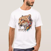Een shirt met kleurrijk ontwerp van cheetah's hoof (Voorkant)