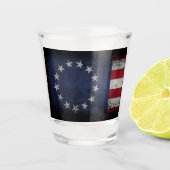 EEN SHOT VAN DE FREEDOM  Betsy Ross American Flag Shot Glas (Voorkant)