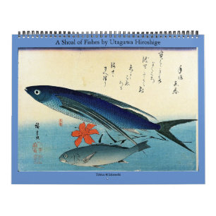 Een show van de visserij door Utagawa Hiroshige Kalender