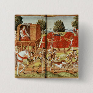 Een shunt, illustratie van Ovid's Epistles Vierkante Button 5,1 Cm