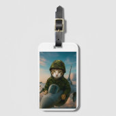 Een Siam Air Force Cat Bagagelabel (Voorkant (verticaal))