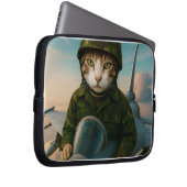 Een Siam Air Force Cat met laptophoes 10 inch Laptop Sleeve (Voorkant Rechts)