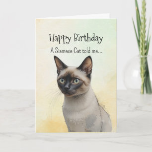 Een Siamese Kat Persoonlijkheid Verjaardag Leuk Di Kaart