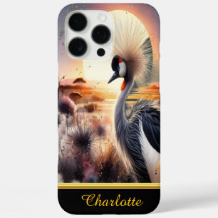 Een sierlijke vogel bij zonsondergang bij de rusti iPhone 16 pro max hoesje