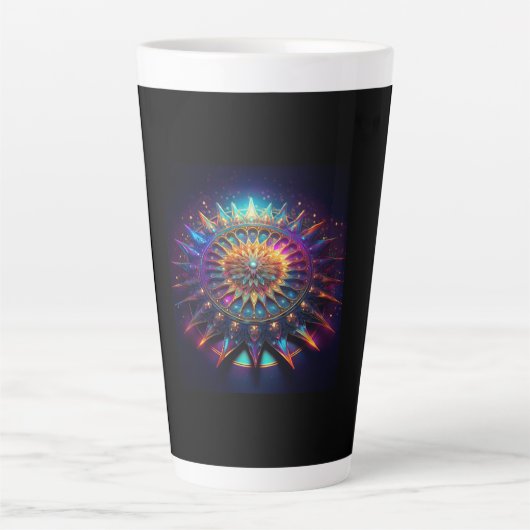 Een Sierpinski Gasket Fractal Latte Mok (Voorkant)