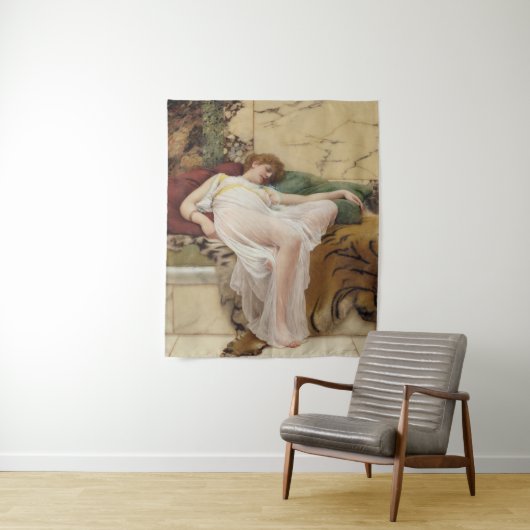 Een siësta van John William Godward Wandkleed (In situ)