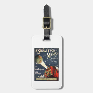 Een signaal van Mars Sheet Music Vintage Bagagelabel