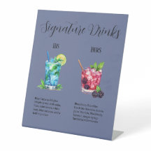 Een Signature Drink Menu Sjabloon voor elke gelege